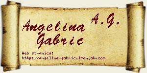 Angelina Gabrić vizit kartica